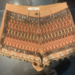 Mango embellished shorts